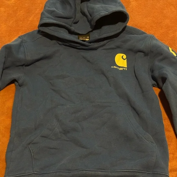 Carhartt Blue Hoodie with white Logo - Picture 4 of 9